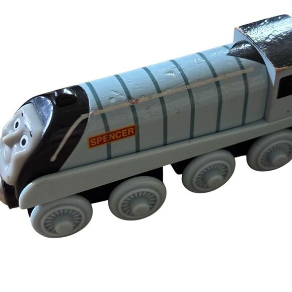 Thomas & Friends Wooden Railroad Spencer & Spencer’s Tender - Picture 6 of 9